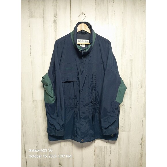 Columbia Mens Large Lightweight Jacket Navy Blue - Picture 1 of 7